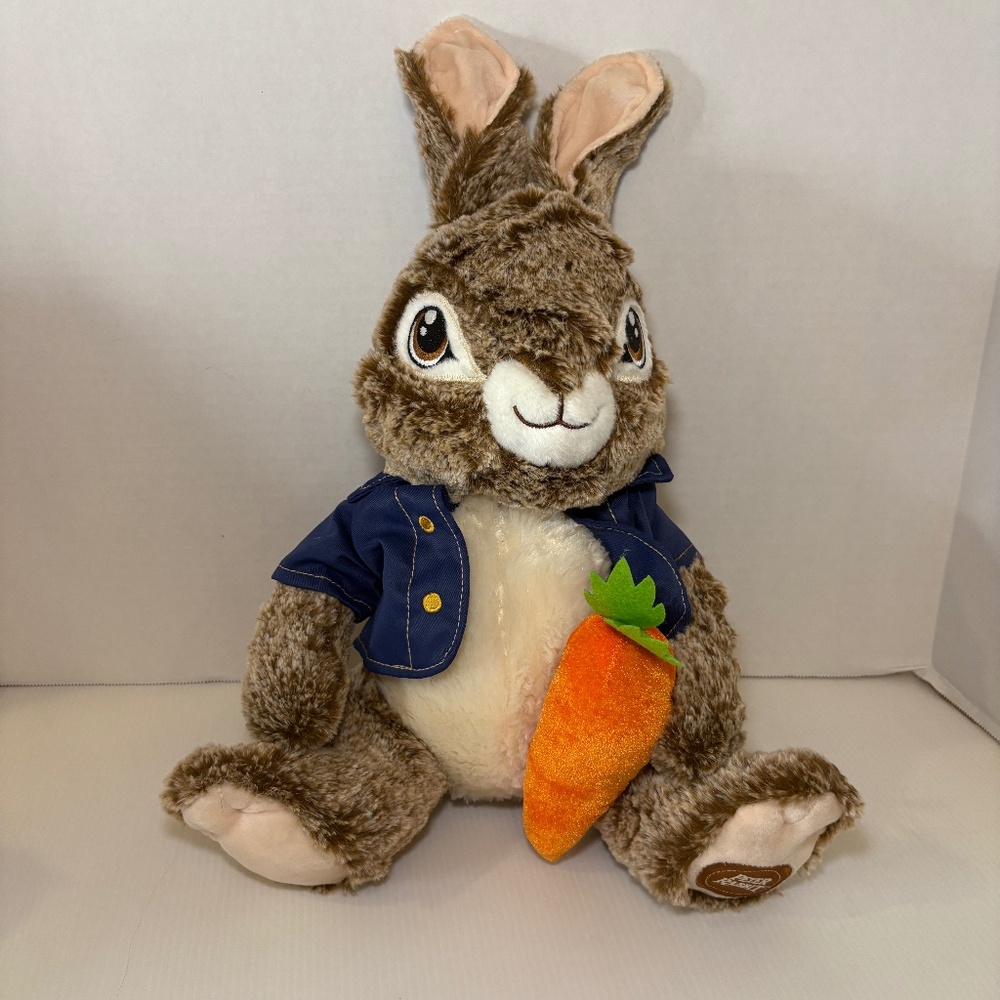 Dan Dee Peter Rabbit 2 Movie 2025 Plush Bunny Plush Doll Denim Jacket Easter 17"